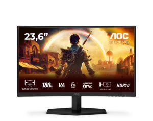 Монитор, AOC C24G42E, 23.6" VA Curved 1500R, WLED, 1020x1080@180Hz, 4ms GtG, 0.5ms MPRT, 250cd m/2, 3000:1, 80M:1 DCR, Adaptive Sync, FlickerFree, Low Blue Light, 2Wx2, Tilt, 2xHDMI, DP