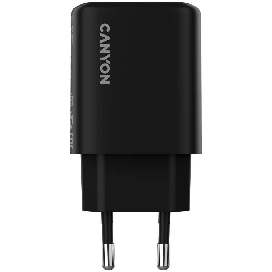 CANYON charger OnCharge 200 20W 1xPD 1xQC EU Black - Image 2
