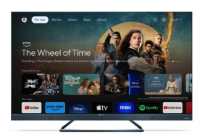Телевизор, Sharp 50FQ5EG, 50" QLED  GOOGLE TV, 4K Ultra HD 144Hz Quantum Dot 3840x2160 Aluminium Slim Frameless, AQUOS AI, DVB-T/T2/C/S/S2, 500 NIT, Active Motion 1400, HARMAN/KARDON, HDR10, Dolby Atmos, Dolby Vision, DTS:X, Google Assistant, HDMI eARC, Mini Compos