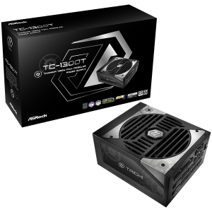 Asrock TC-1300T 1300W 80 Plus Titanium Fully Modular PSU Japanese Capacitors