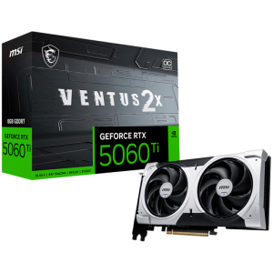 MSI Video Card NVIDIA GeForce RTX 5060 Ti 8G VENTUS 2X OC PLUS 8GB GDDR7 128-bit 2617 MHz Boost 4608 CUDA Cores