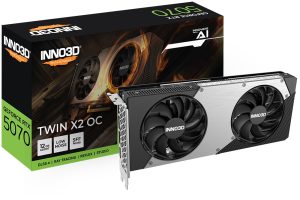 Видео карта, Inno3D GeForce RTX 5070 12GB GDDR7 Twin X2 OC