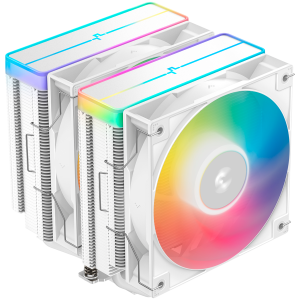 DeepCool AG620 WH ARGB V2 CPU Air Cooler 2x120mm ARGB PWM Fan Core Touch Technology 2.0 6 Heatpipes White LGA1851/1700/1200/115x AMD AM5/AM4