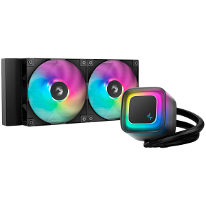 DeepCool LE240 V2 240mm CPU Liquid Cooler 2x120mm PWM ARGB Fans ARGB block Black LGA1851/1700/1200/1151/1150/1155 AMD AM5/AM4 R-LE240-BKAMMC-G-2