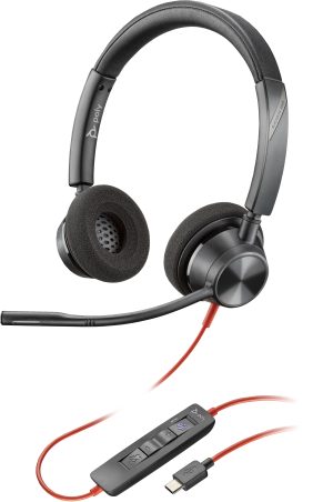 HP Poly Blackwire 3320 Stereo Microsoft Teams Certified USB-C Headset +USB-C/A Adapter