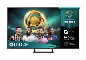 Телевизор, Hisense 50"A7Q, 4K Ultra HD 3840x2160, Quantum Dot, Light Sensor,HDR 10+, HLG, Dolby Vision, Dolby Atmos, Smart TV, Voice Control,2x10 W + 20 W ,WiFi 5GHz, WiFi Direct, BT, Anyview Cast, 3xHDMI, 2xUSB, LAN, DVB-T2/C/S2, Black