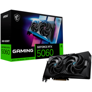 MSI Video Card NVIDIA GeForce RTX 5060 8G GAMING OC 8GB GDDR7 128-bit 2640 MHz Boost 3840 CUDA Cores