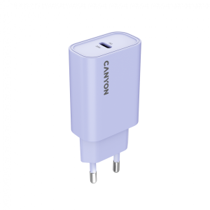 Canyon PD 30W Travel Charger EU standard Output: 5V3A 9V3A 15V2A Max Power 30W Purple size: 87.8x39.8x23mm weight: 62.3g