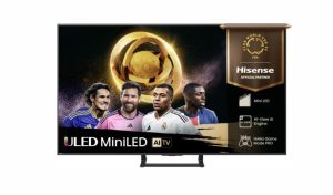 Телевизор, Hisense 75" E8Q, 4K Ultra HD 3840x2160, ULED, Quantum Dot,144 Hz, HDR 10+, HLG, Dolby Vision, DTS Virtual X, Smart TV, Light Sensor, WiFi Direct, BT, Anyview Cast, 3xHDMI, 2xUSB, LAN, CI+, DVB-T2/C/S2,Singale stand, Black