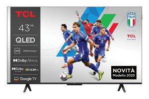 TCL 43inch QLED Android TV HDR10+ Bionic Color Optimization Technology Dolby Vision Dolby Atmos 2x10W