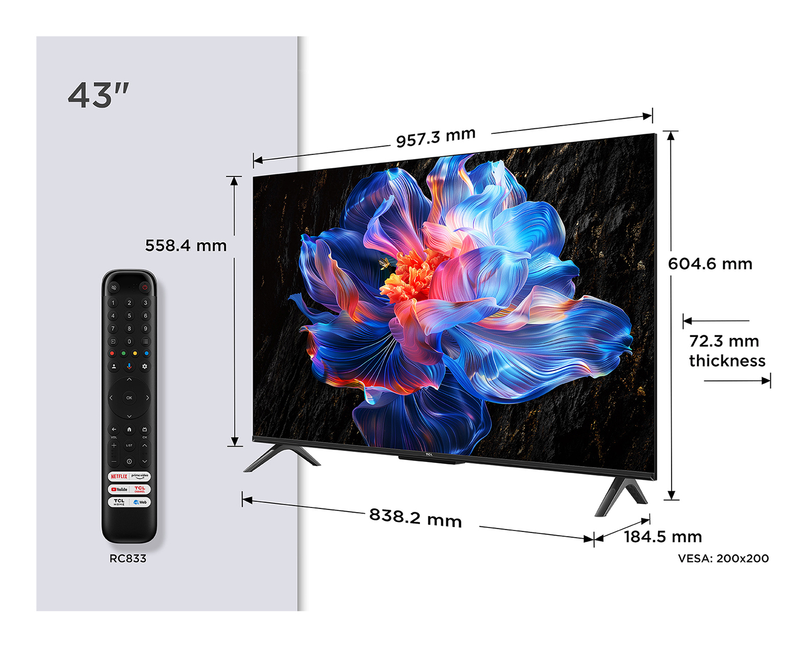 TCL 43inch UHD 4K Android TV DVB Audio 2x10W HDR10 43P69K - Image 3