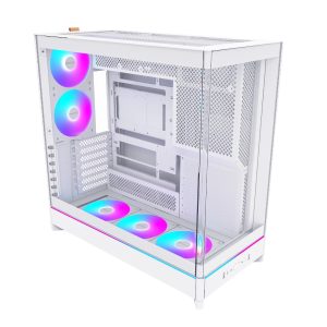 Montech кутия Case ATX - HS02 PRO (W) - 5 x 120 mm ARGB Fans, USB-C, Black