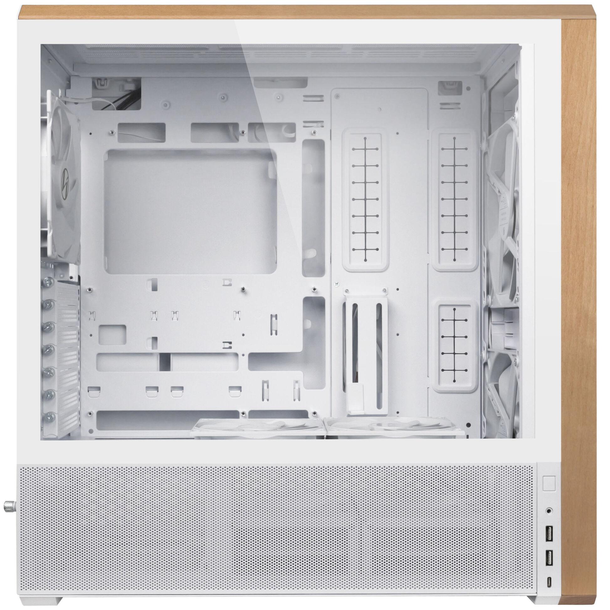Кутия Lian-Li LANCOOL 217 Mid-Tower, Tempered Glass, Wood-White - Image 4