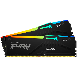 Kingston 32GB 6400MT/s DDR5 CL32 DIMM (Kit of 2) FURY Beast RGB EXPO