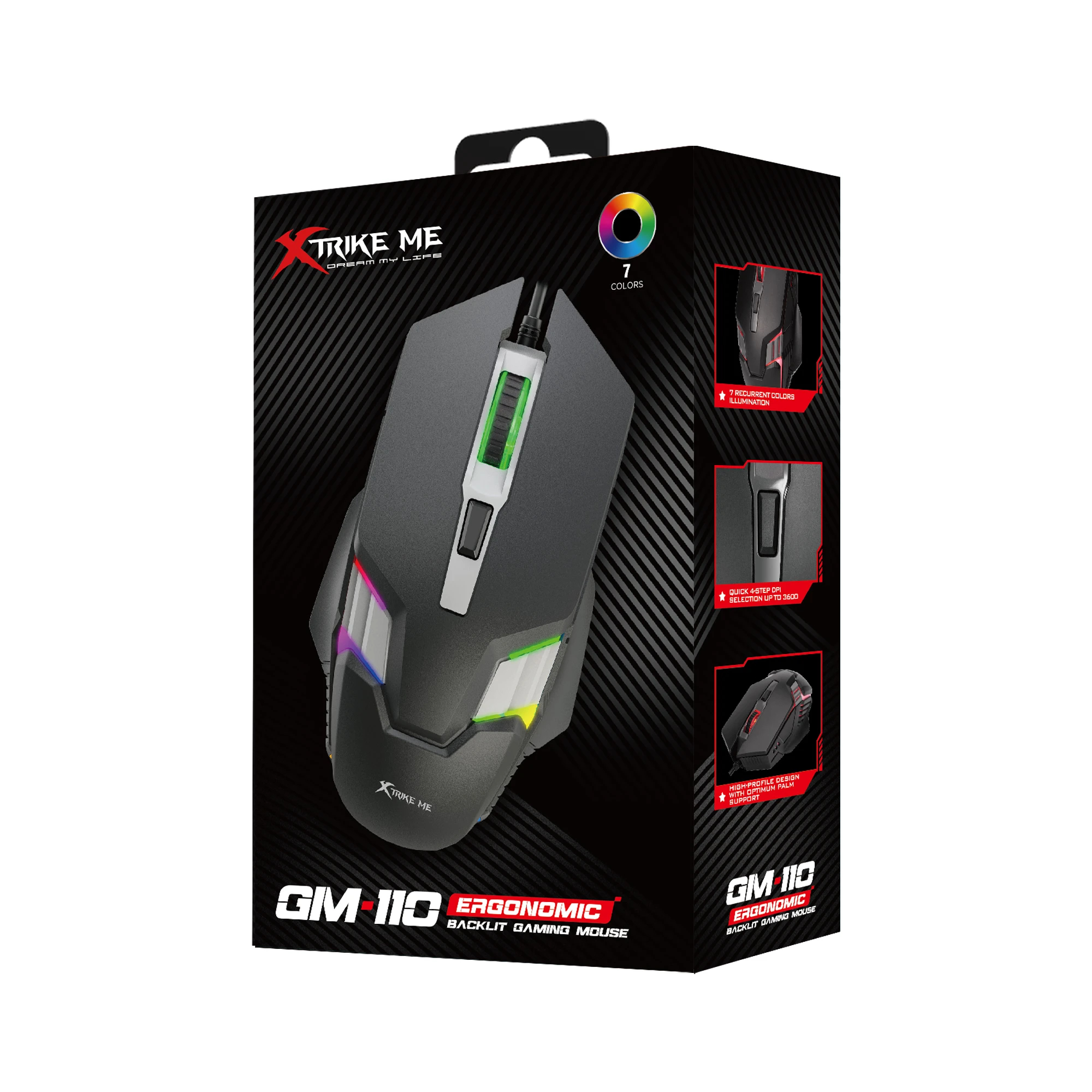 Xtrike ME Геймърска мишка Gaming Mouse GM-110 - 3600dpi - Image 5