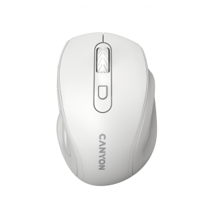Canyon 6 buttons wireless 2.4Ghz mouse MX8650A Sensor DPI up to 1600,Injection case 3 M life times left and right switches 2xAAA battery ABS material Size: 105x71x40mm Weight: 59g white