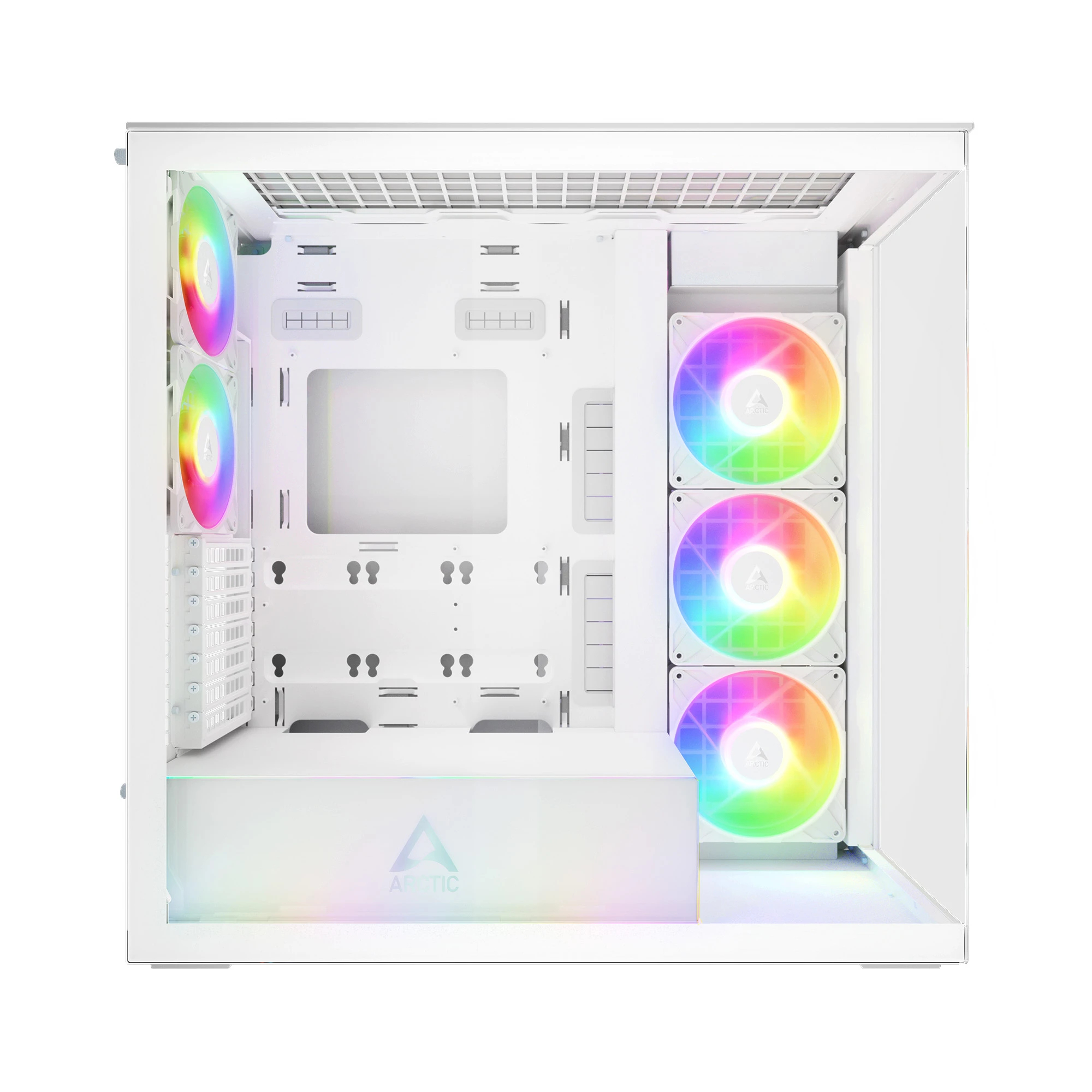 Arctic кутия Case E-ATX - Xtender (White) - 5 A-RGB Fans included - Image 2