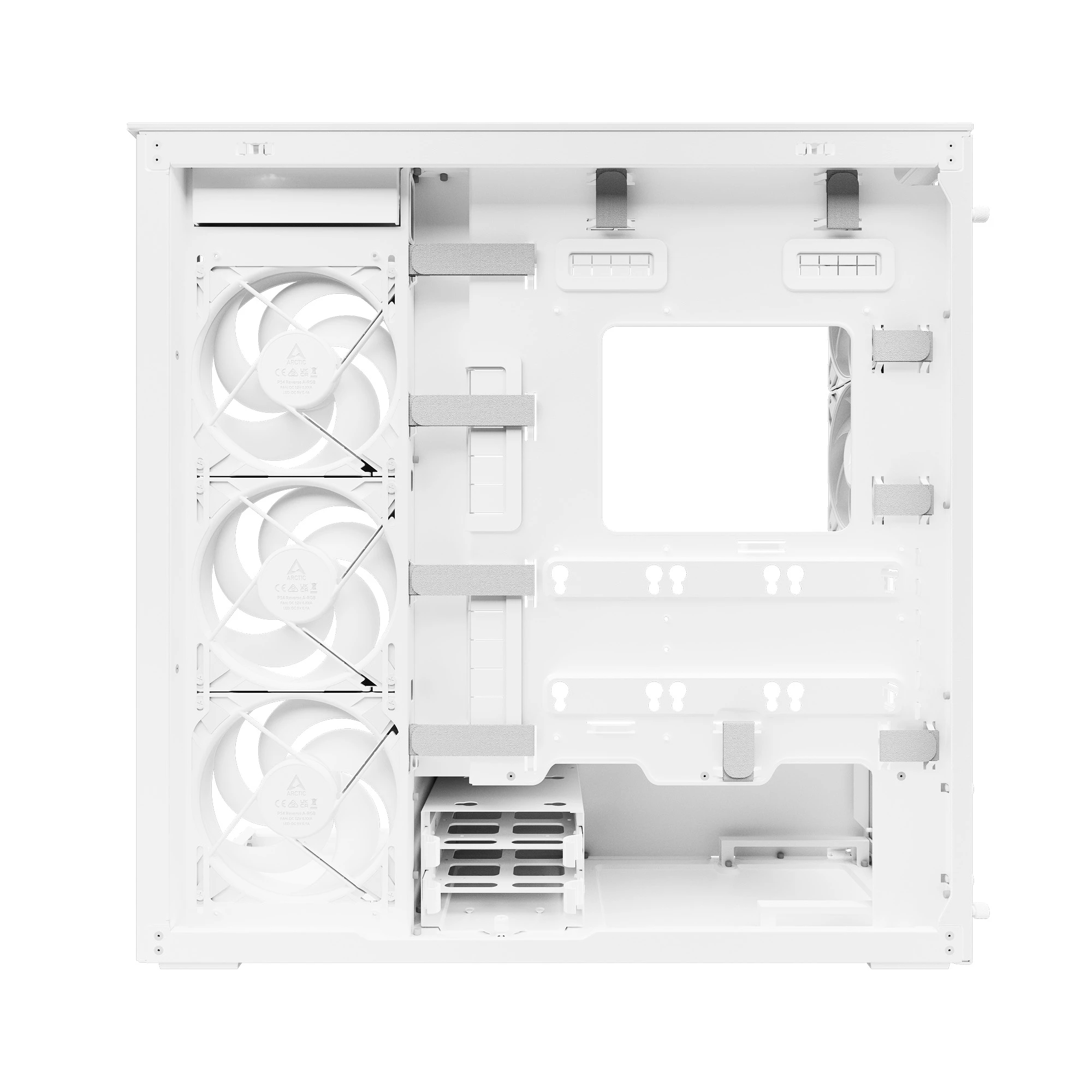 Arctic кутия Case E-ATX - Xtender (White) - 5 A-RGB Fans included - Image 6