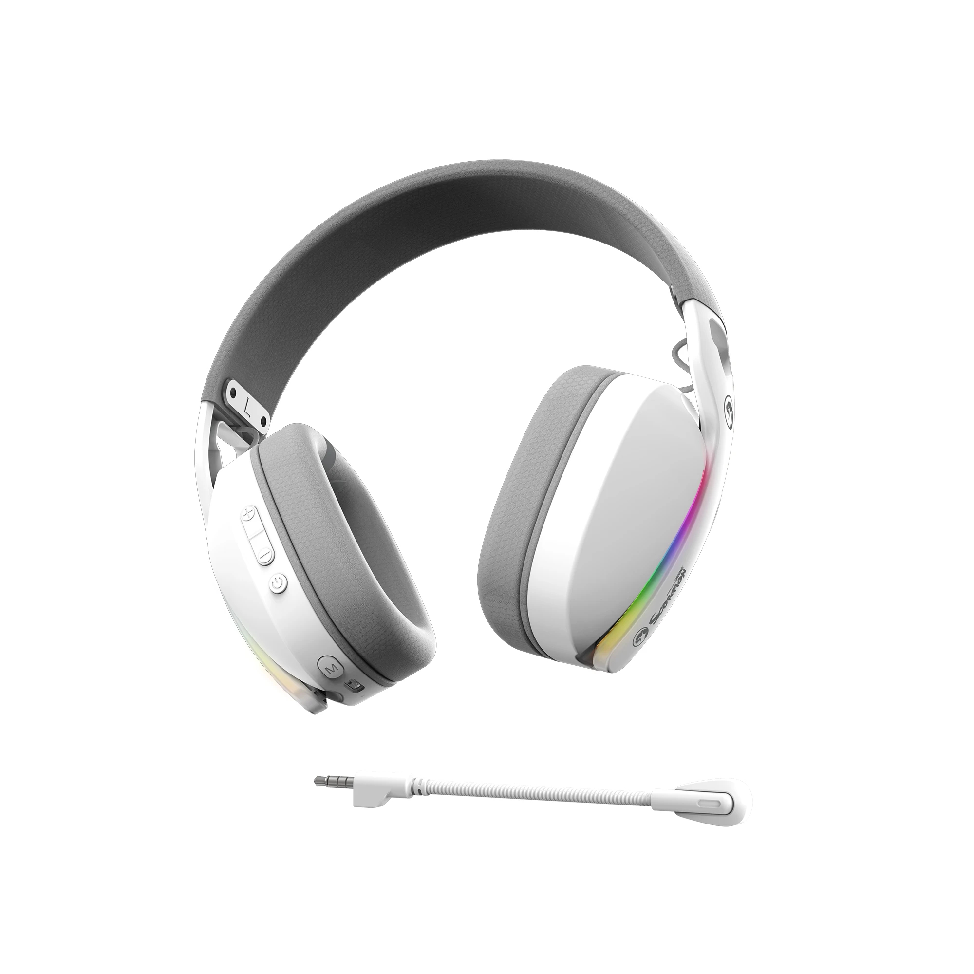 Marvo Геймърски слушалки Gaming Headphones Pulz 70S White - 7.1 RGB - MARVO-HG9086-WH - Image 5