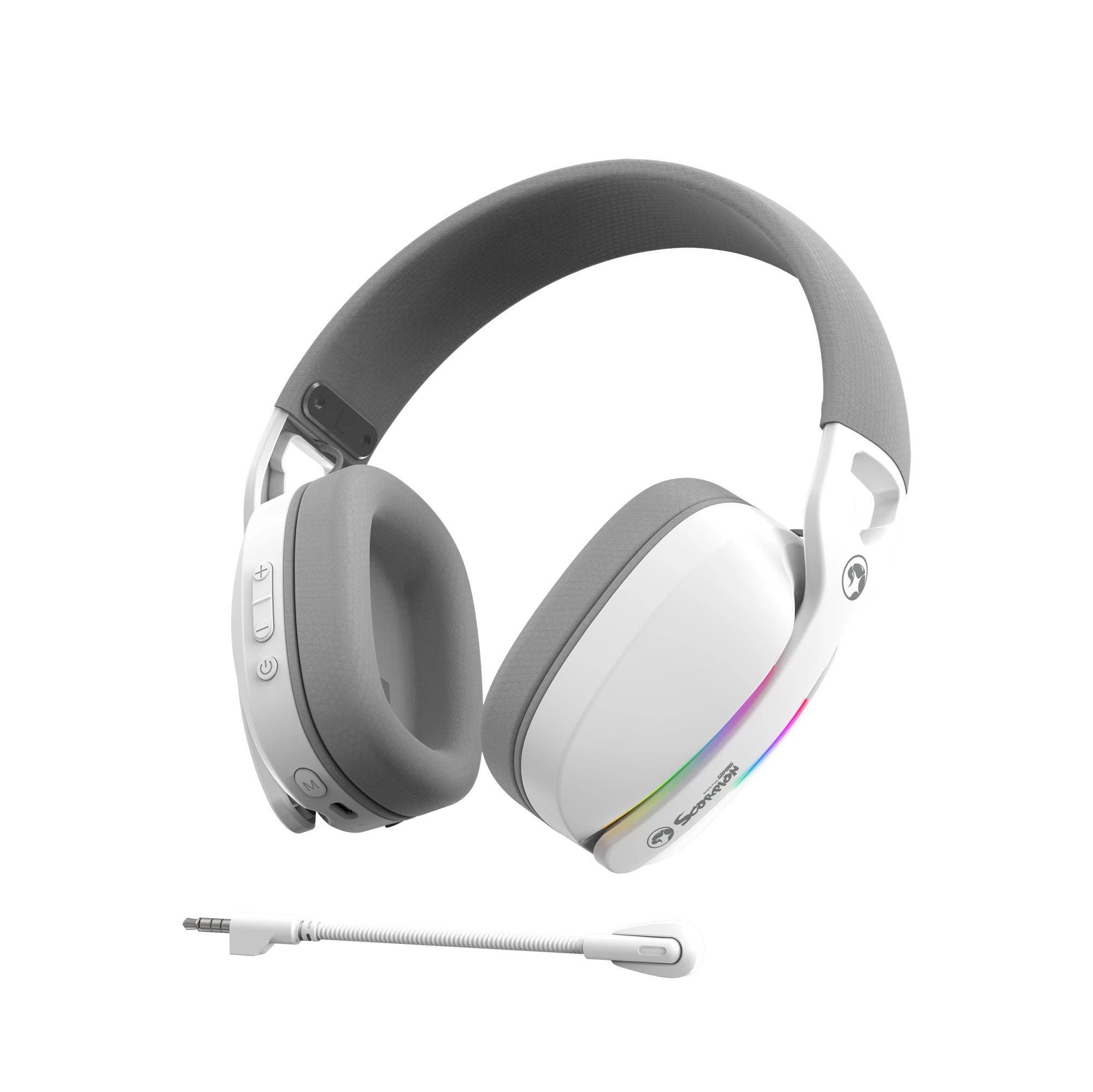 Marvo Геймърски слушалки Gaming Headphones Pulz 70S White - 7.1 RGB - MARVO-HG9086-WH - Image 7