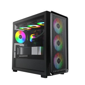 Montech кутия Case mATX - X5M (B) - 4 x 120 mm A-RGB, USB-C